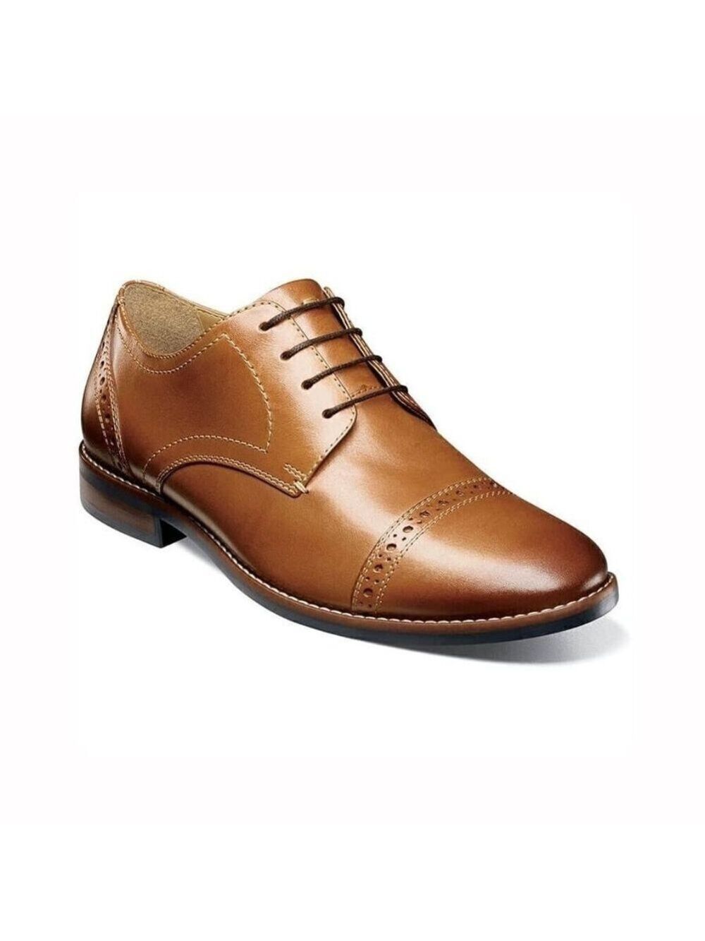 Nunn Bush "fifth ward" cap toe brown leather oxford dress shoe size 9 NEW